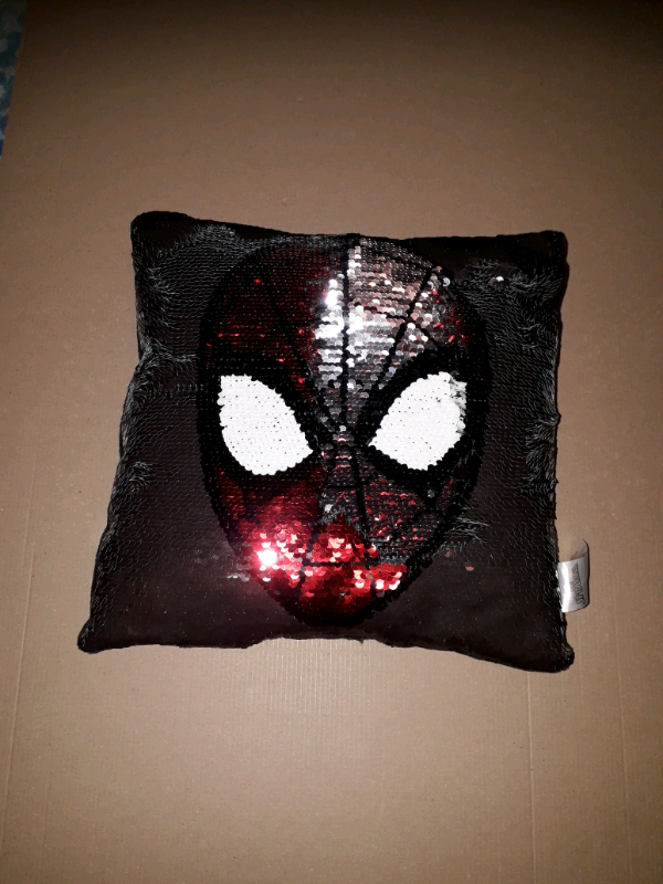 spiderman sequin pillow